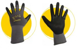 OSPREY’ ALL FLEX PU NITRILE MICROFOAM GLOVE 4132 (YELLOW/GREY) (SIZE: 8/9)